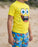 Spongebob Squarepants Character Face Boys Yellow & Blue 2 Piece Swim Set