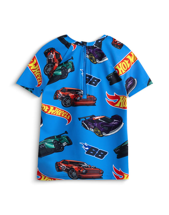 Hot Wheels Model Cars Boys Blue 2 Piece Swim Set