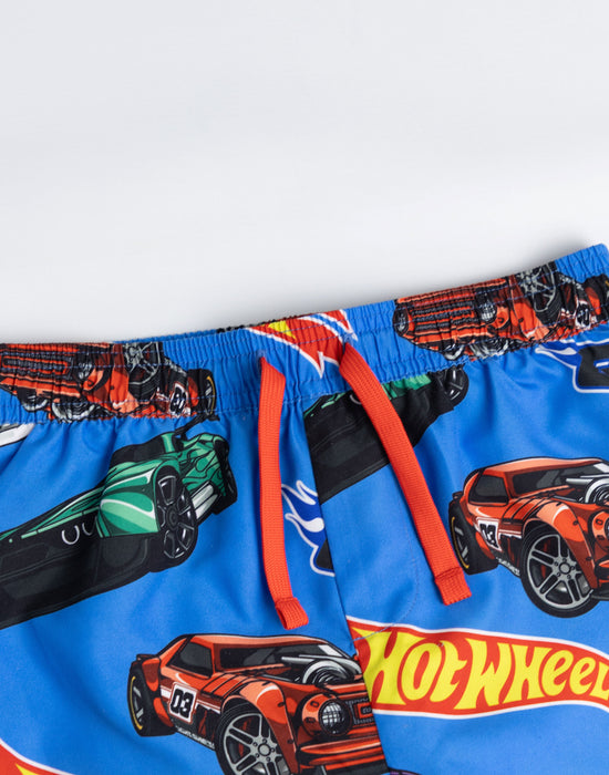 Hot Wheels Model Cars Boys Blue 2 Piece Swim Set