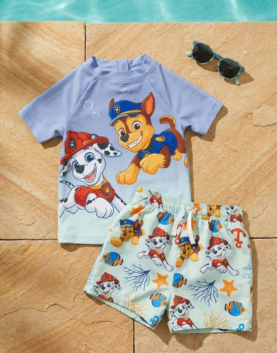 Paw Patrol Underwater Pups Boys Blue 2 Piece Swim Set