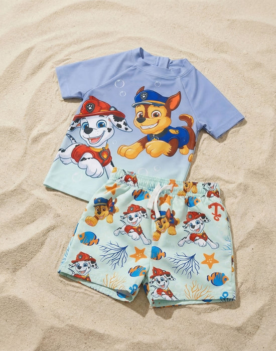 Paw Patrol Underwater Pups Boys Blue 2 Piece Swim Set