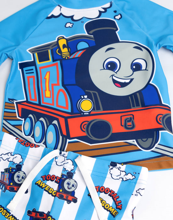 Thomas And Friends Tootally Awesome Boys Blue 2 Piece Swim Set