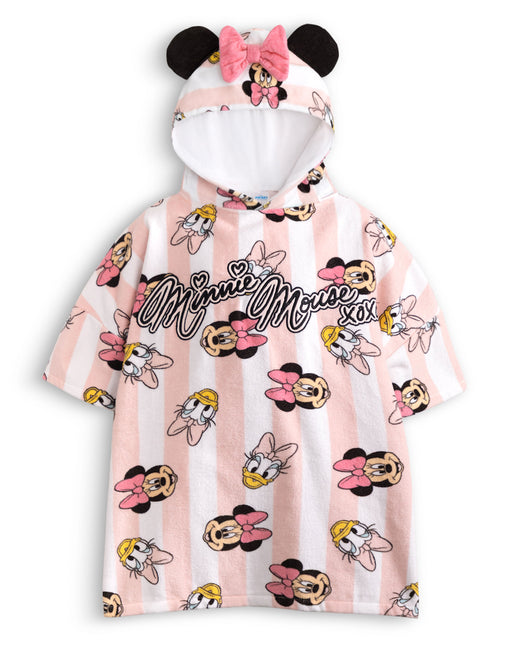 Disney Minnie And Daisy Girls Pink Poncho Towel