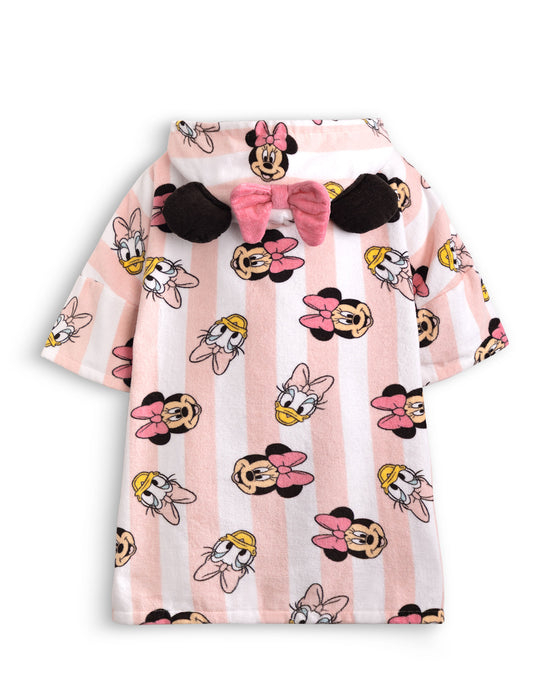 Disney Minnie And Daisy Girls Pink Poncho Towel