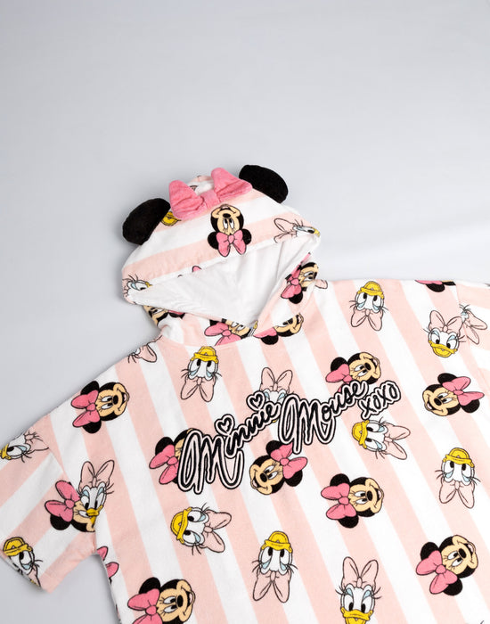 Disney Minnie And Daisy Girls Pink Poncho Towel