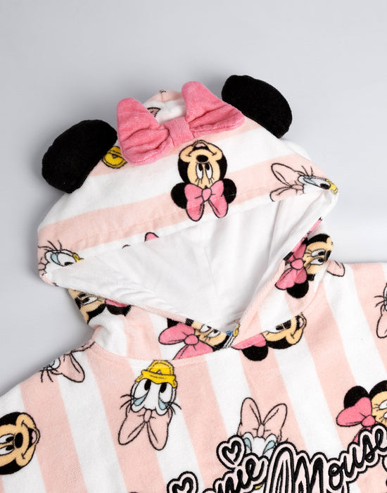 Disney Minnie And Daisy Girls Pink Poncho Towel