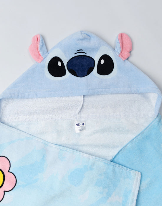 Lilo & Stitch Tie Dye Girls Blue Poncho Towel