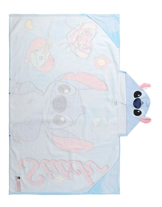 Lilo & Stitch Tie Dye Girls Blue Poncho Towel