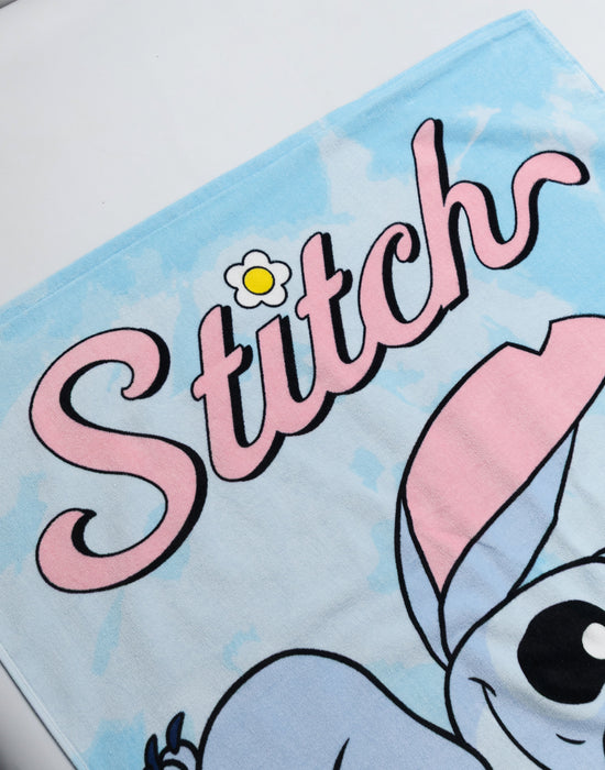 Lilo & Stitch Tie Dye Girls Blue Poncho Towel