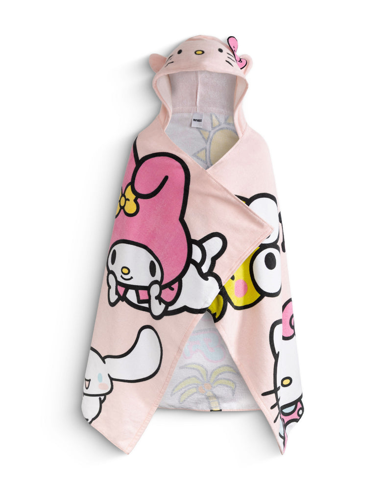 Hello Kitty & Friends Sunshine Girls Pink Poncho Towel