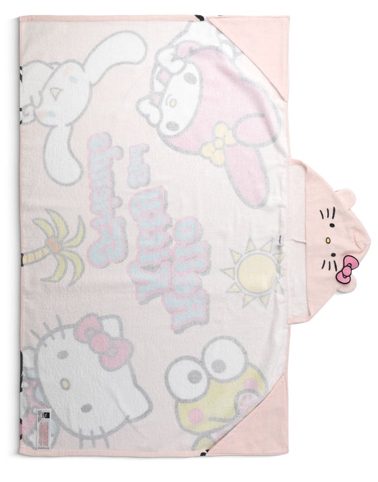 Hello Kitty & Friends Sunshine Girls Pink Poncho Towel