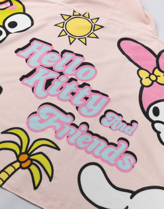 Hello Kitty & Friends Sunshine Girls Pink Poncho Towel