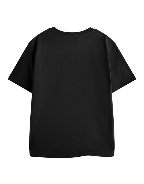 Stranger Things Season Greetings Unisex Kids Black Short Sleeved T-Shirt