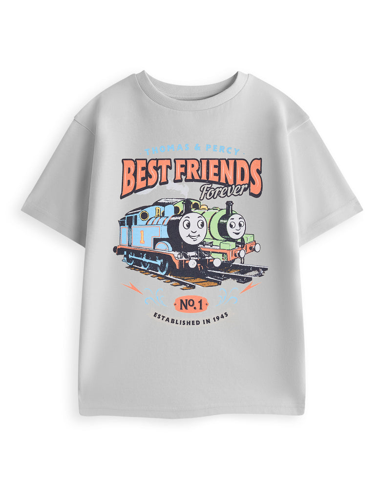 Thomas and Friends Best Friends Boys Grey Short Sleeved T-Shirt