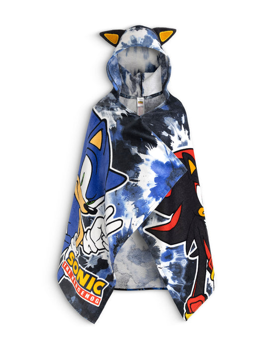 Sonic the Hedgehog Shadow Boys Black Poncho Towel