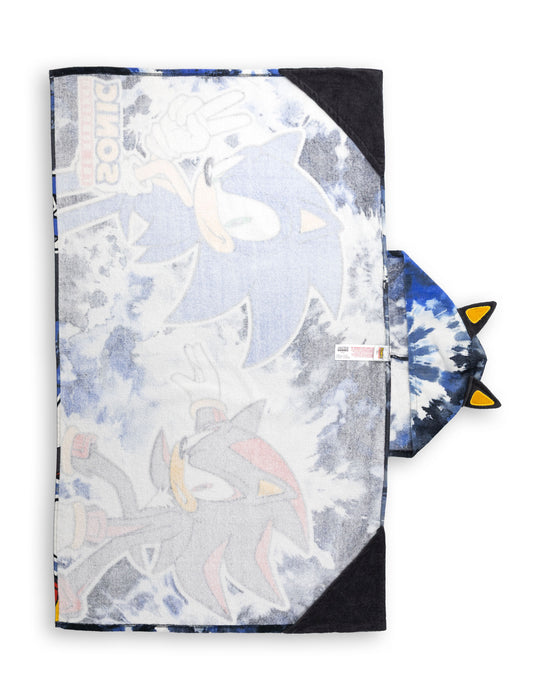 Sonic the Hedgehog Shadow Boys Black Poncho Towel