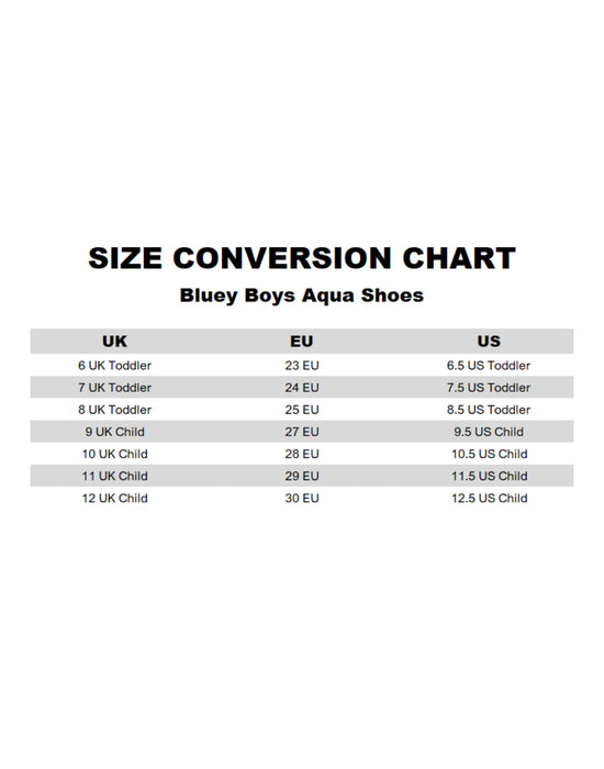 Bluey Stripy Unisex Kids Blue Aqua Shoes