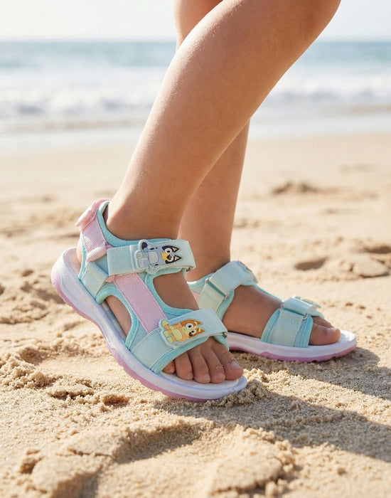 Bluey Bingo & Bluey Girls Pink Sandals
