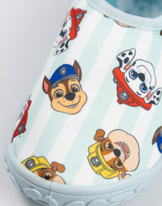 Paw Patrol Stripy Character Boys Blue Aqua Shoes