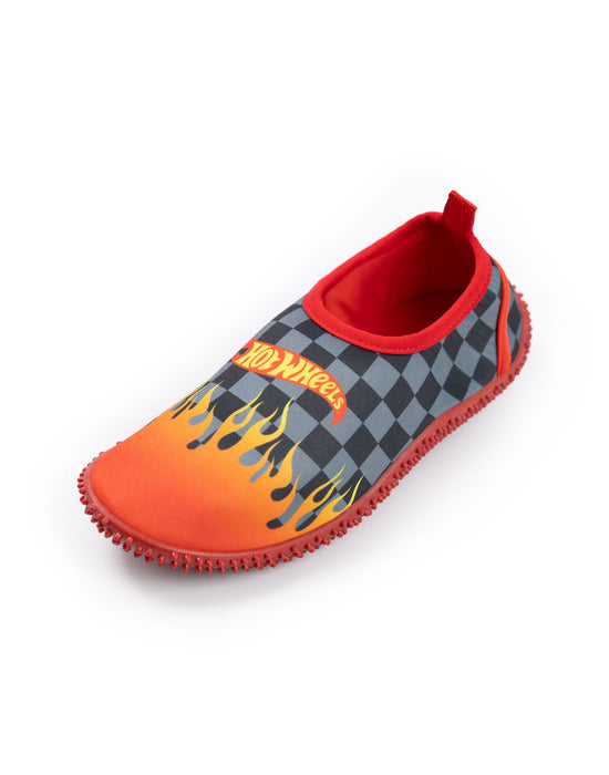 Hot Wheels Flames Boys Red Aqua Shoes