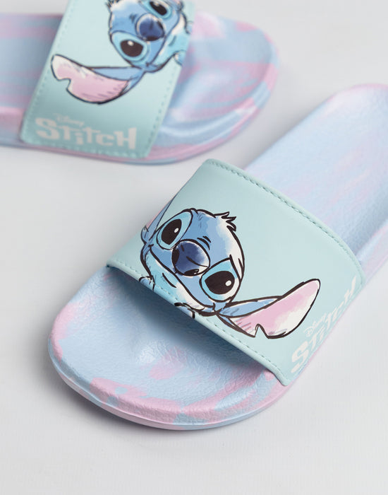 Lilo & Stitch 2 Pack Multi Character Girls Light Blue Slider Slippers