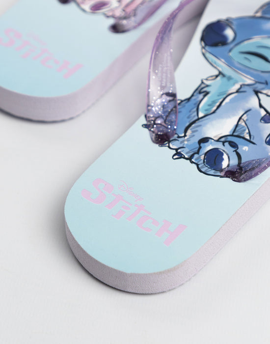 Lilo & Stitch 2 Pack Multi Character Girls Light Blue Slider Slippers
