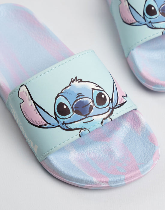 Lilo & Stitch 2 Pack Multi Character Girls Light Blue Slider Slippers