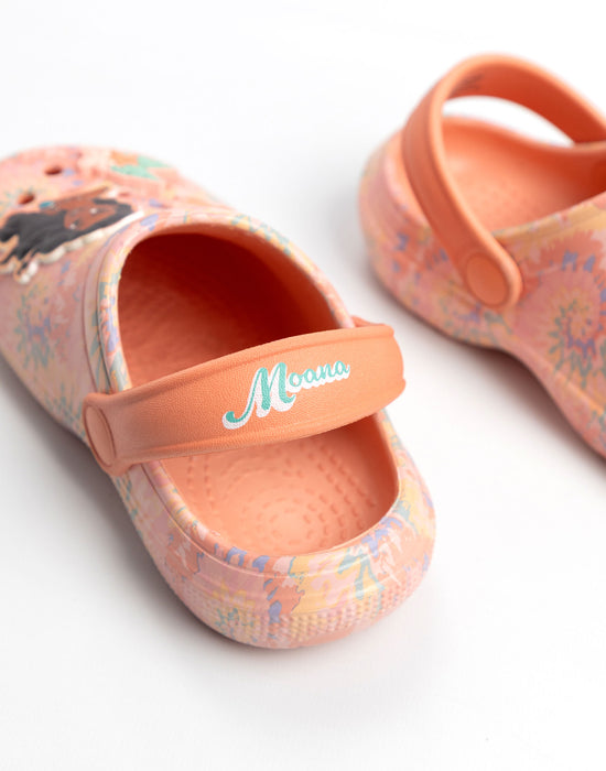 Disney Moana Girls Peach Clogs