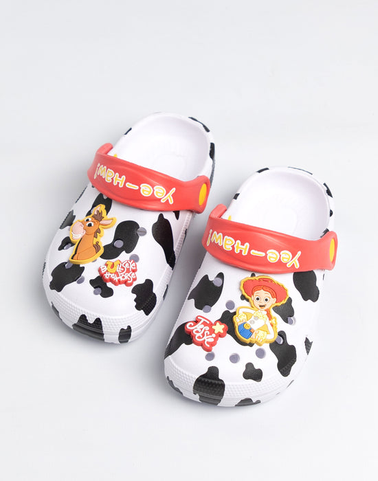 Disney Toy Story Jessie & Bullseye Girls Black & White Clogs