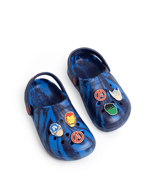 Marvel Avenger Multi Character Boys Blue Clogs