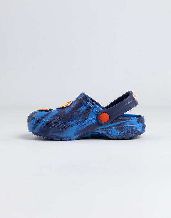 Marvel Avenger Multi Character Boys Blue Clogs
