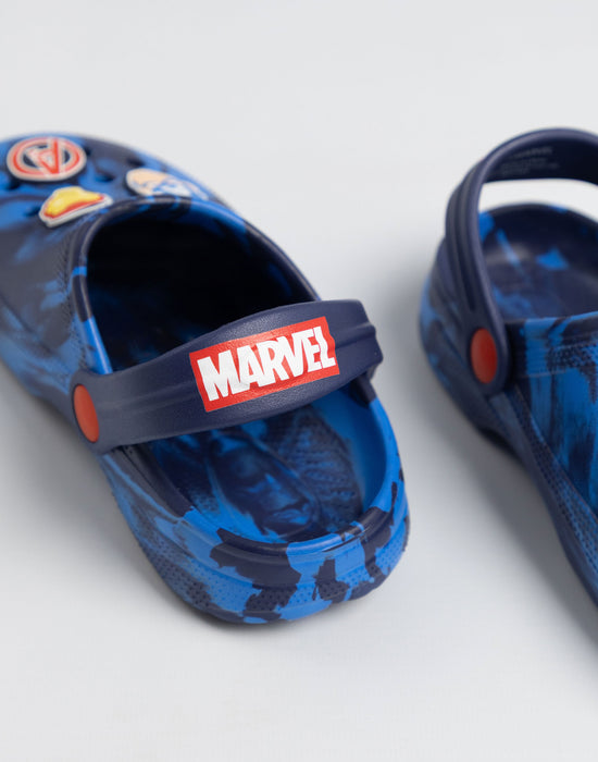 Marvel Avenger Multi Character Boys Blue Clogs