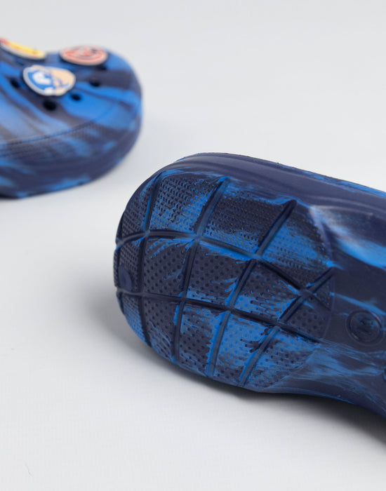 Marvel Avenger Multi Character Boys Blue Clogs