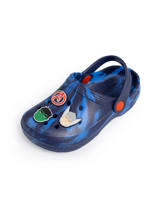 Marvel Avenger Multi Character Boys Blue Clogs