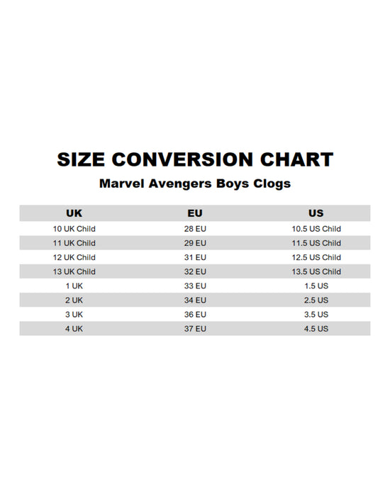 Marvel Avenger Multi Character Boys Blue Clogs
