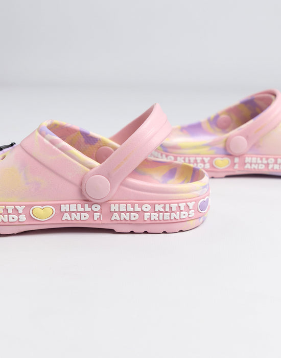 Hello Kitty Multi Character Girls Pink Clogs