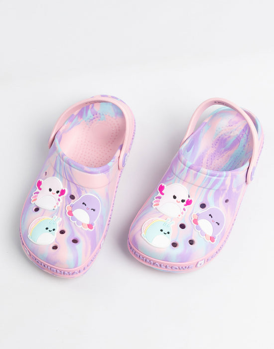 Squishmallows Multi Character Girls Pink Clogs