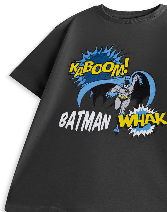 DC Comics Kaboom! Unisex Kids Grey Short Sleeved T-Shirt
