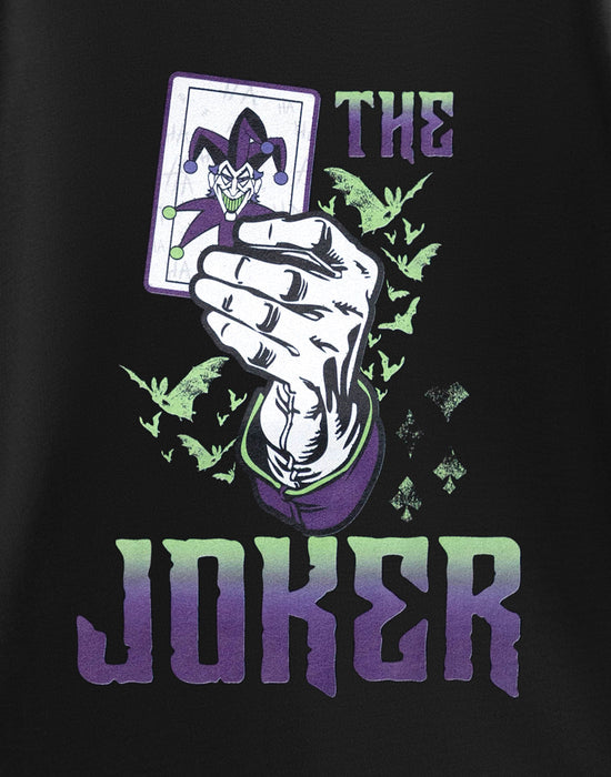 DC Comics The Joker Card Unisex Kids Black Short Sleeved T-Shirt