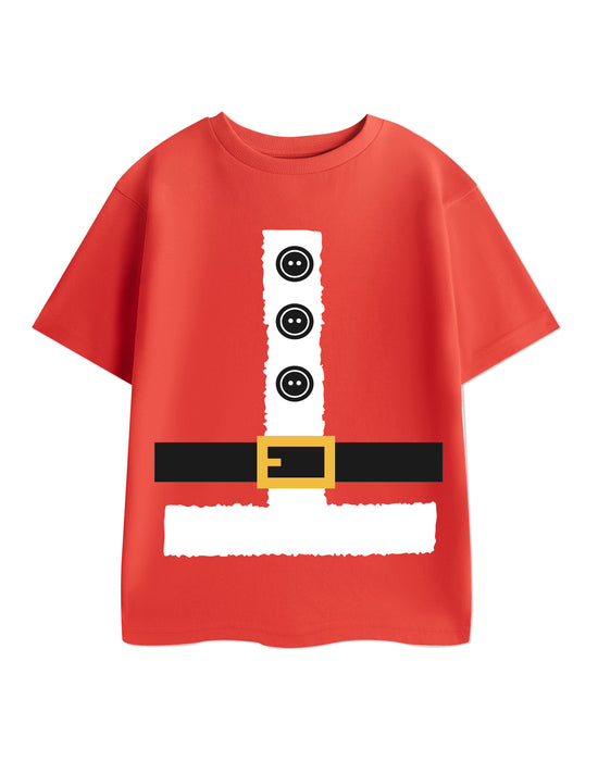 Santa Unisex Kids Red Short Sleeved T-Shirt