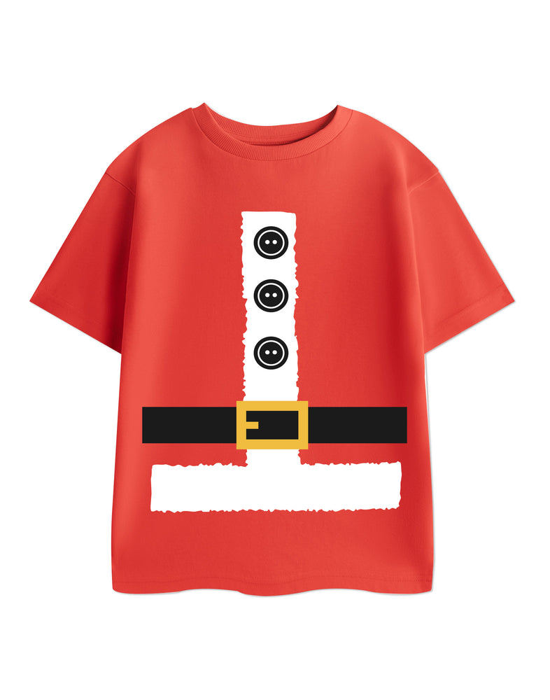 Santa Unisex Kids Red Short Sleeved T-Shirt