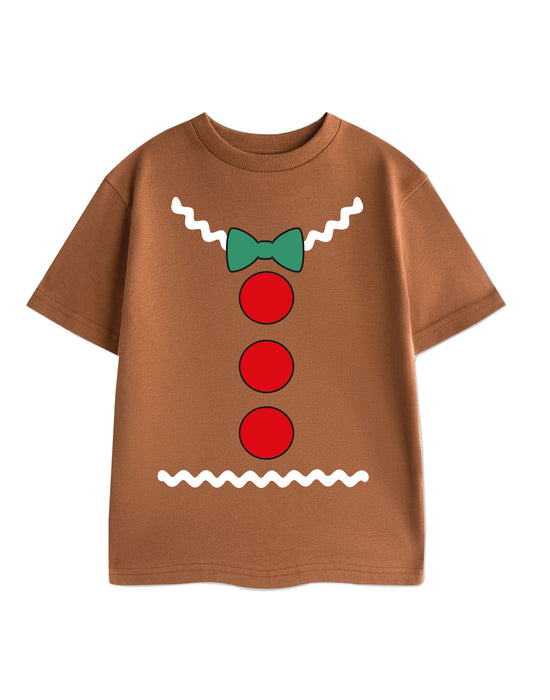 Gingerbread Unisex Brown Short Sleeved T-Shirt