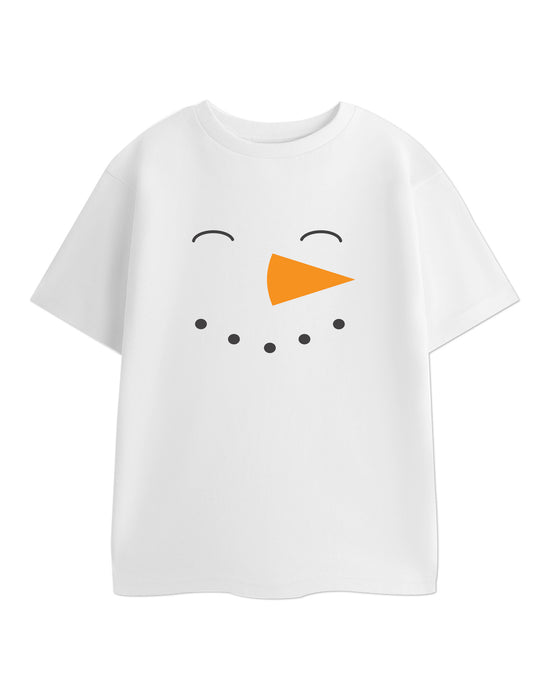 Snowman Unisex White Short Sleeved T-Shirt