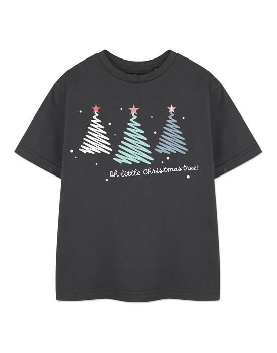 Christmas Tree Unisex Grey Short Sleeved T-Shirt