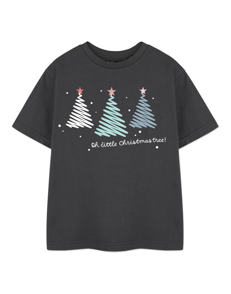Christmas Tree Unisex Grey Short Sleeved T-Shirt