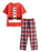 Santa Unisex Kids Red Short Sleeve Long Leg Pyjama Set