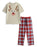 Reindeer Unisex Kids Beige Short Sleeve Long Leg Pyjama Set