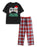 Pause Unisex Kids Black Short Sleeve Long Leg Pyjama Set