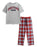 Festive Crew Unisex Kids Grey Short Sleeve Long Leg Pyjama Set