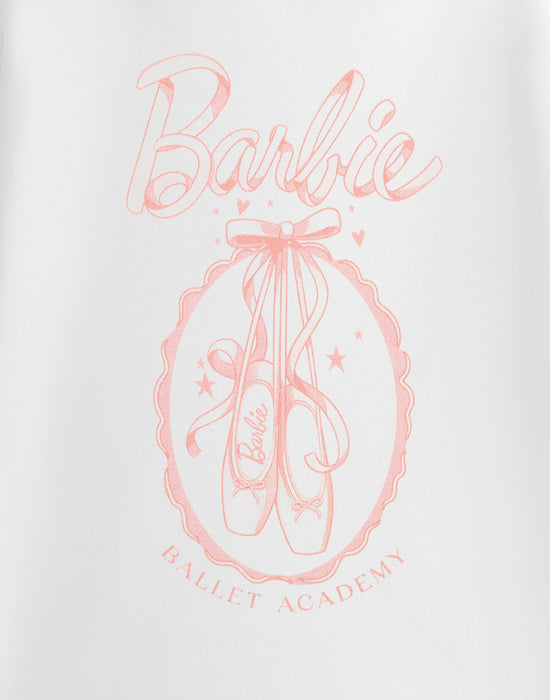 Barbie Ballet Co Girls White Short Sleeved T-Shirt